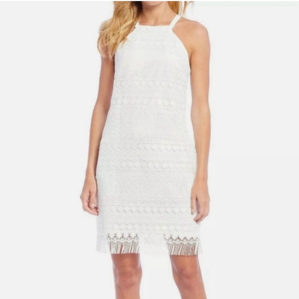 Trina Turk Playtime Lace Fringe Dress NWT